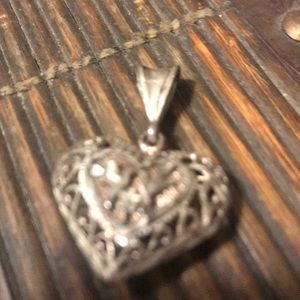 Sterling silver heart pendant